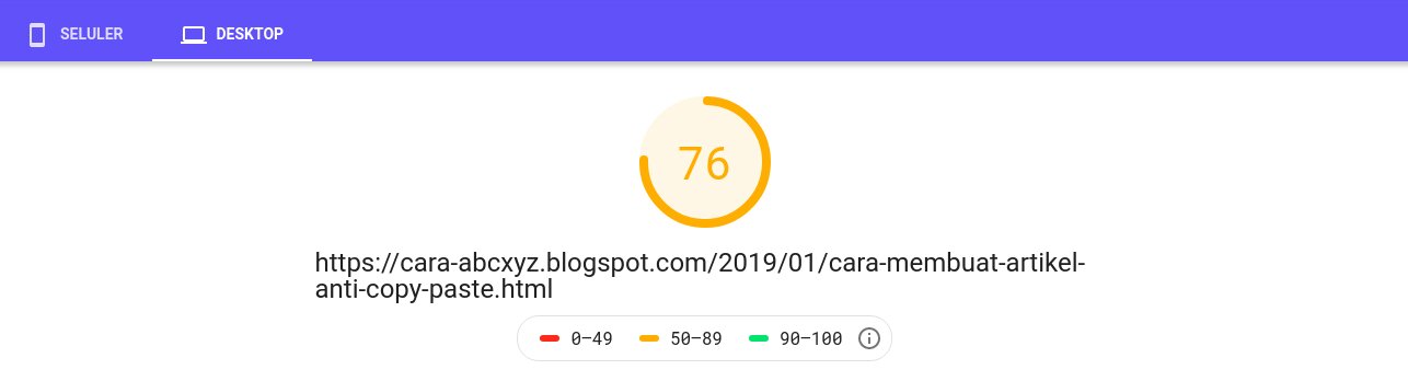 Skor Google Pagespeed Insight dengan Disqus