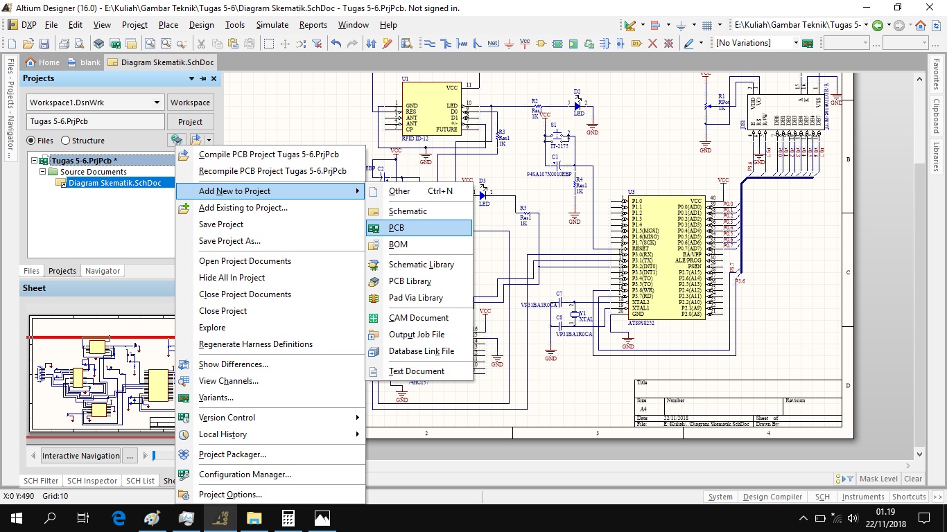 Membuat file pcb