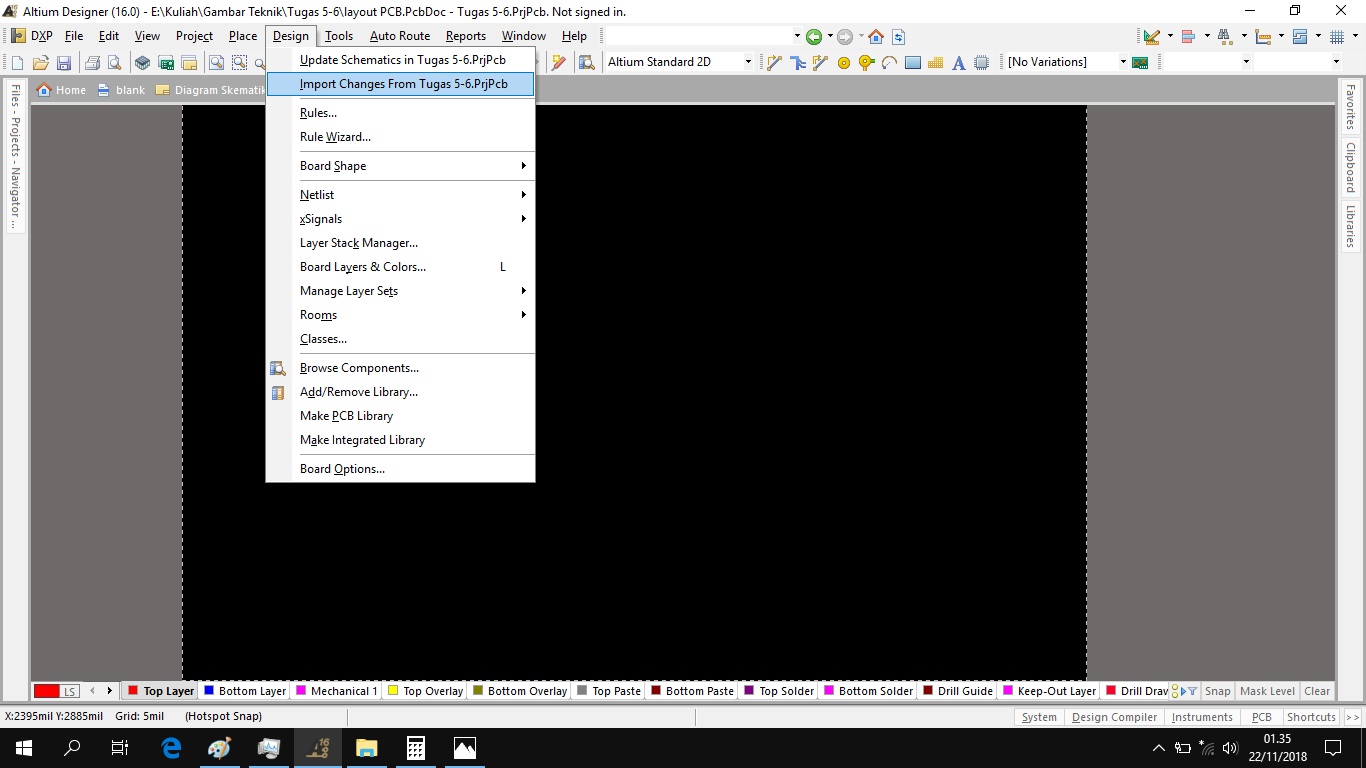 Import changes from (nama file project PCB)