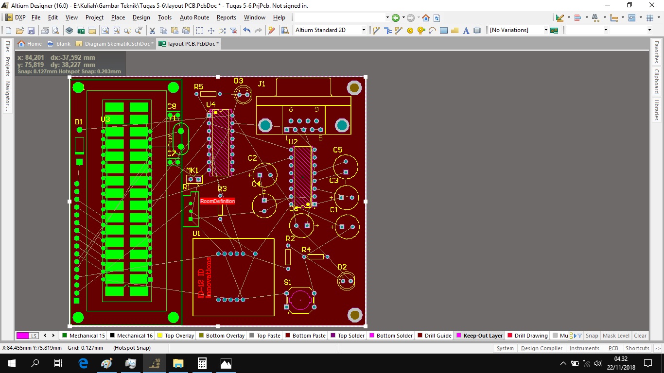 Hasil board shape