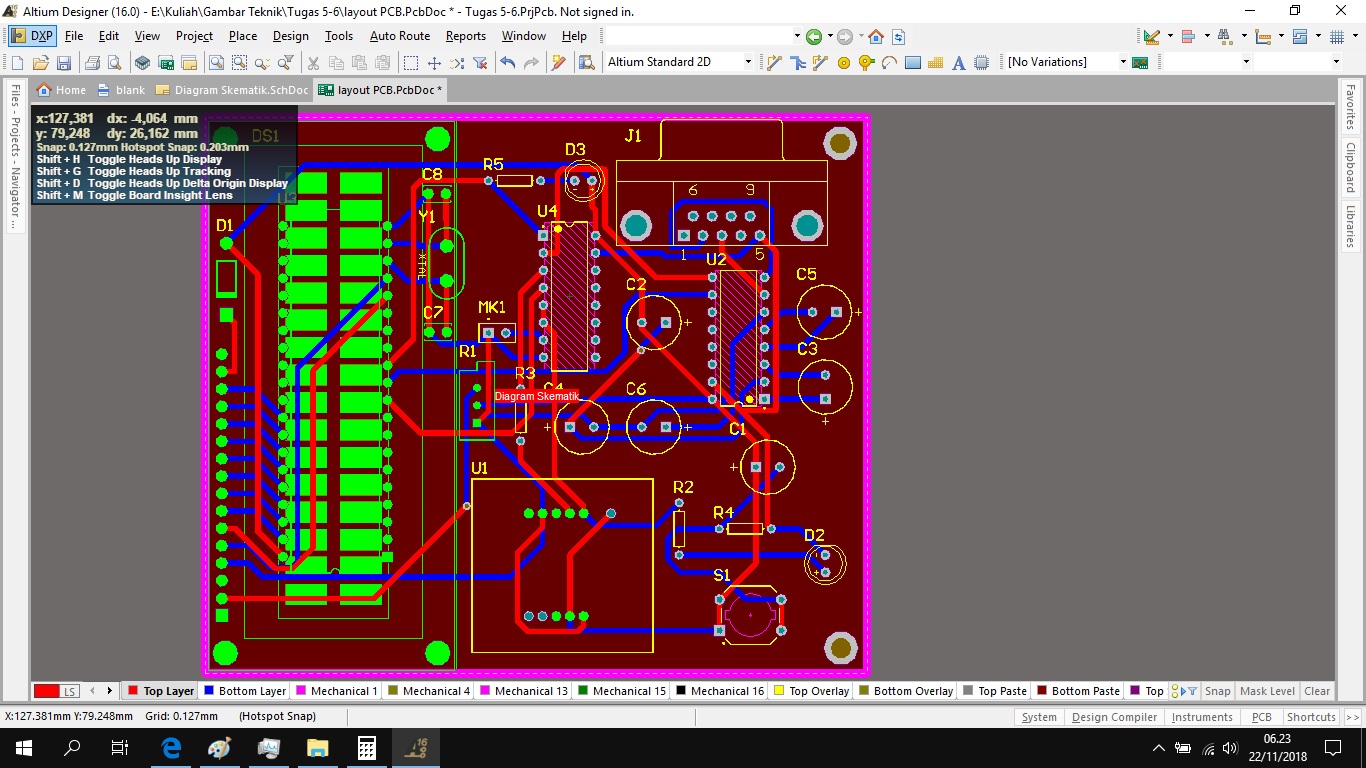 hasil proses routing