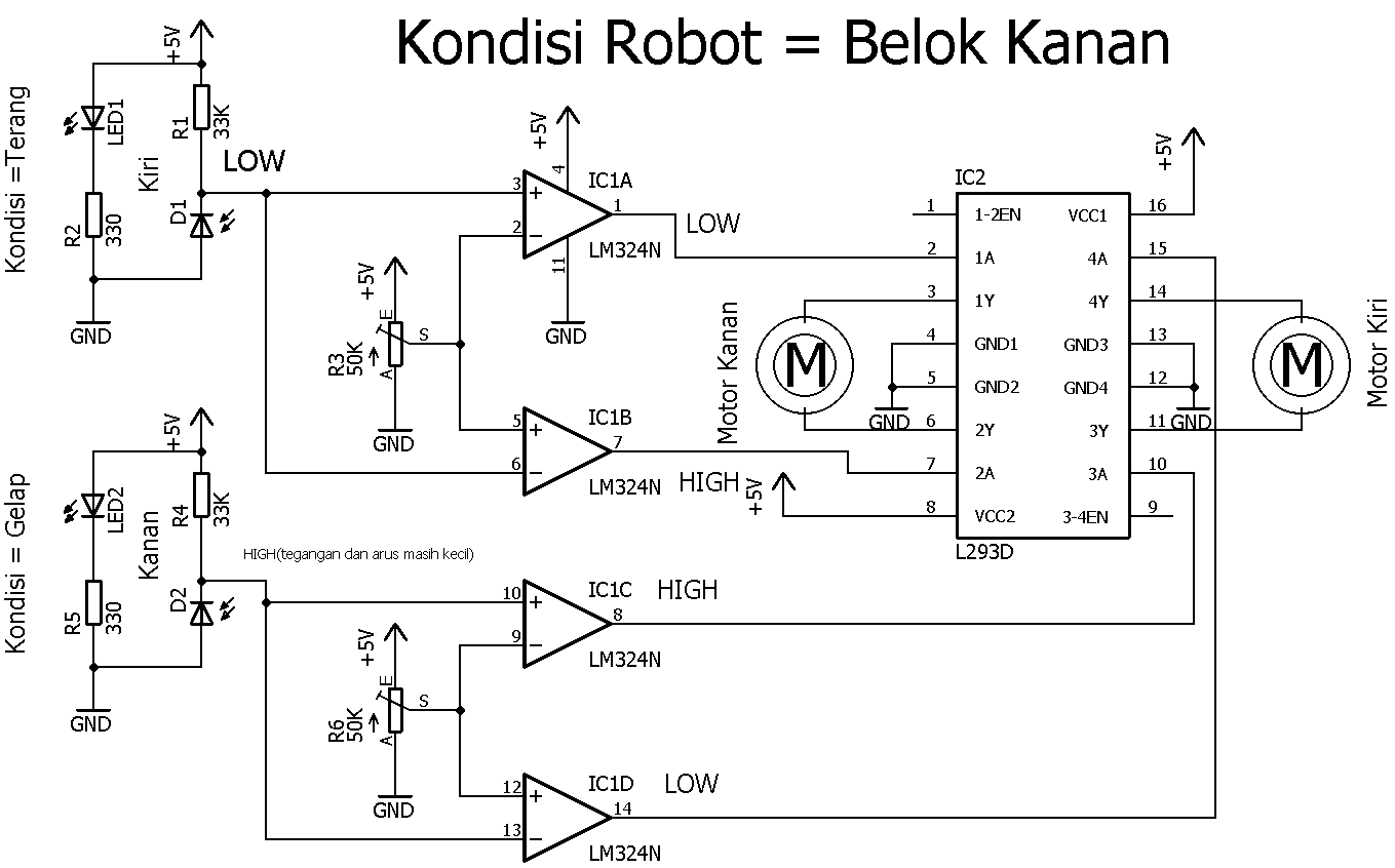 Robot Belok Kanan